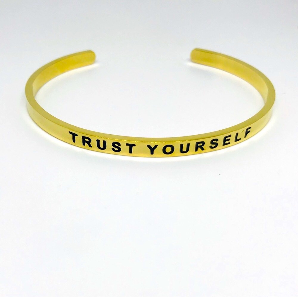 Trust Yourself Affirmation Spiritual Bracelet Cuff